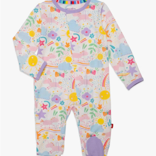 Magnetic Me Girls Modal Magnetic Baby Footie Pajamas | Silky Soft Modal Fabric | Baby Sleepers Available Sizes PRE - 24M