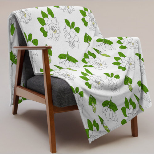 Baby Blanket Gardenia Hawaiian Blanket Kiele Nursery Blanket Baby Shower Gift Baby Gift Blanket Floral Blanket Floral Throw Cozy Blanket