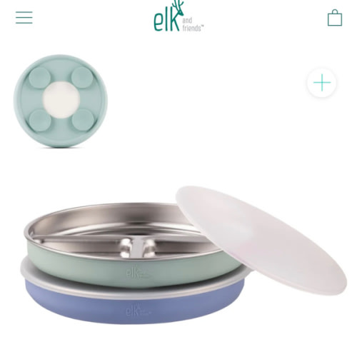 7.8" Stainless Steel Divided Plates with Suction Sleeve