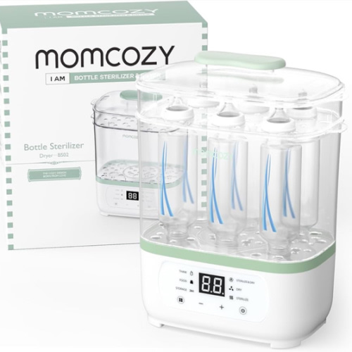 Momcozy Bottle Sterilizer and Dryer, 8-in-1 Electric Steam Baby Bottle Sterilizer for Baby Bottles, Baby stuffs & Breast Pump Accessories