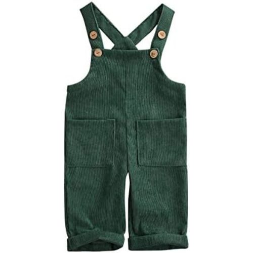 Infant Baby Boy Girl Corduroy Overalls Jumpsuit Sleeveless One Piece Suspender Pants Unisex Baby Romper with Pocket