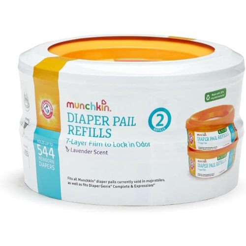Munchkin Arm & Hammer Diaper Pail Refills, Lavender, 8 Pack