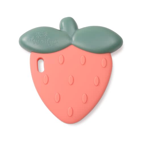 Itzy Ritzy Silicone Sweetie Shake Rattle, Strawberry