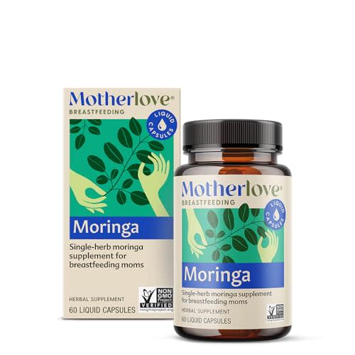 Motherlove Moringa (60 Liquid caps) Lactation Supplement to Support Breast Milk Supply—Non-GMO, Organic Herbs, Vegan, Kosher