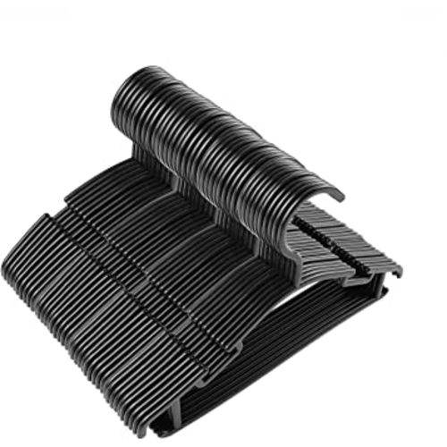 GoodtoU Kids Hangers Baby Hangers for Clothes Plastic Black Infant Hangers Bulk Toddler Hangers for Nursery Child Children Hangers for Closet Clothes Hangers 10.24inch(Black, 60pack)