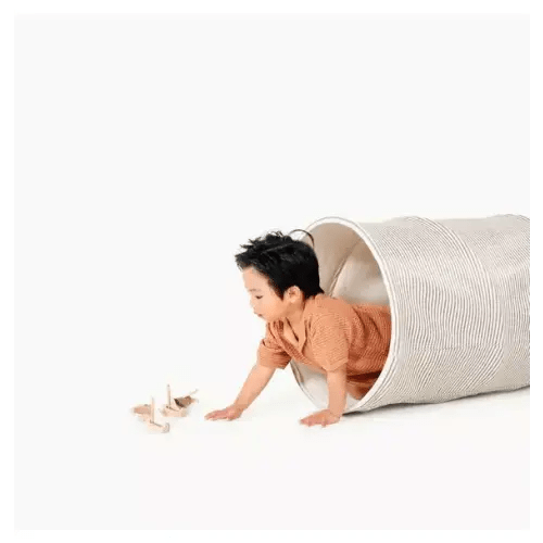 Brands We Love Collapsible Play Tunnel - Stone Stripe by Janie and Jack