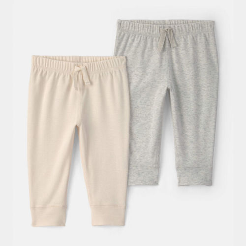 Baby 2-Pack Pants - Ivory/Grey | Carter’s Oshkosh Canada