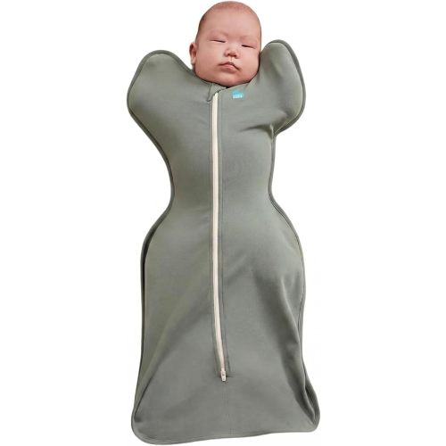 Love to Dream Swaddle UP, Baby Sleep Sack, Self-Soothing Swaddles for Newborns, Improves Sleep, Snug Fit Helps Calm Startle Reflex, New Born Essentials for Baby, 1.0 TOG, 8-13 lbs, Deep Olive