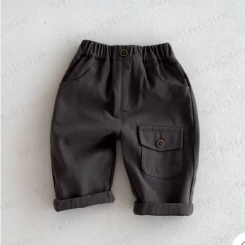 Baby Solid Color Worker Essential Pants