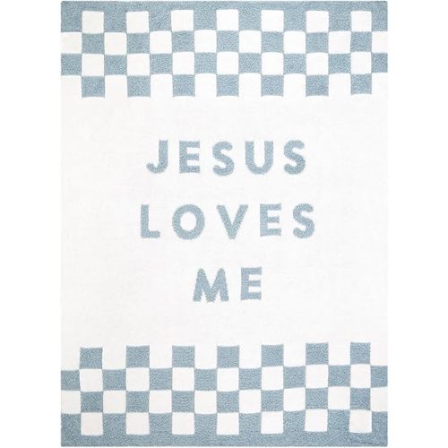 Stephan Baby Plush Blankets - Ultra-Soft and Cuddly Throw Blanket for Infants and Toddler, 30" x 40", Jesus Loves Me