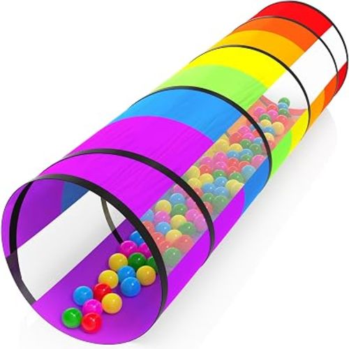 Kids Play Tunnel for Toddlers 70 x 21 Inch Colorful Pop-Up 1-3 Baby Crawling Tunnel Foldable with Breathable for Children Kids Dogs Indoor and Outdoor Backyard Tunnel Toys Gifts