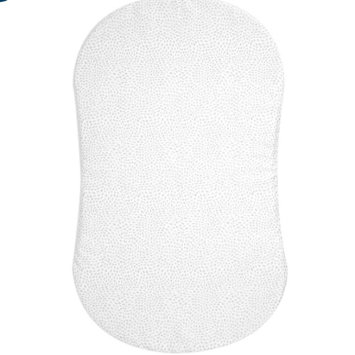 HALO - BassiNest Fitted Sheet 100% Cotton | Pebble - white