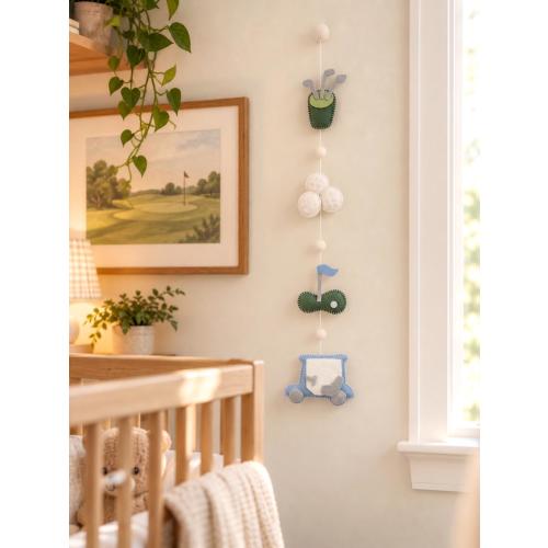 Golf Nursery Decor, Handmade Felt Golf Hanging, Golf Theme Baby Room