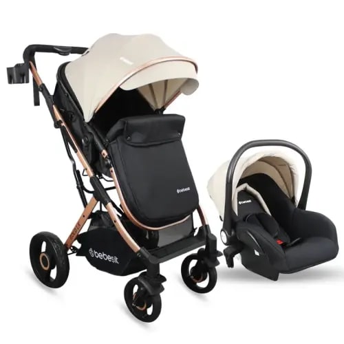 Coche Bebé Travel System Gold LX Beige Cubrepies Bebesit"