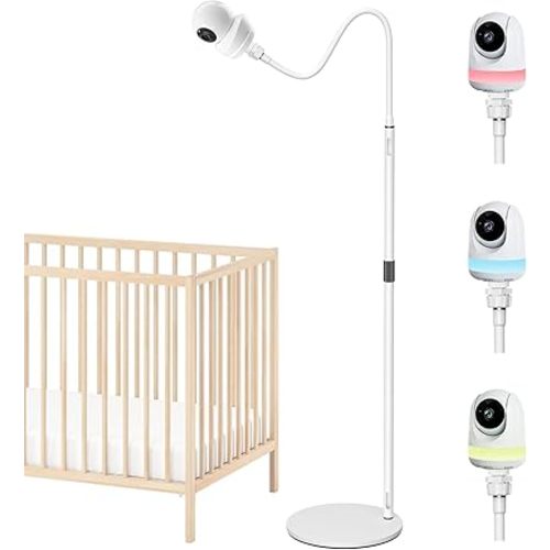 Upgraded Baby Monitor Floor Stand Holder Mount Compactible with Babysense HDS2 / Max View and Pro/Prisma Baby Cameras Holder Adjustable Height Baby Camera Floor Stand Flexible Baby Cameras Holder