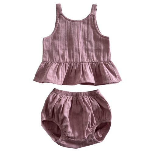 Lavender / Organic Peplum Set