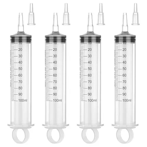 100 ml Syringe for Liquids, Large Syringe Without Needle for thick liquids, 10 Pack Individually Wrapped
