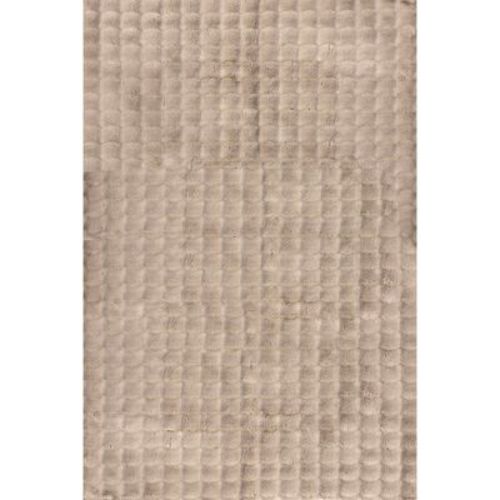 Nuloom Jeni SuperiorWash Solid Faux Rabbit Machine Washable Area Rug, 7' 6" x 9' 6", Taupe