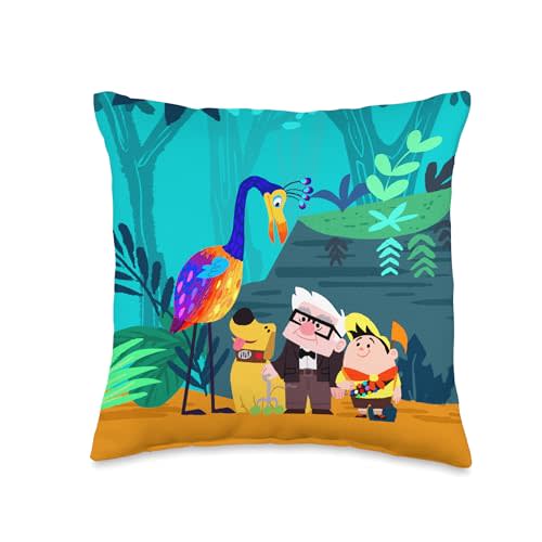 Disney and Pixar’s Up Carl Russell Dug Kevin Paradise Falls Throw Pillow