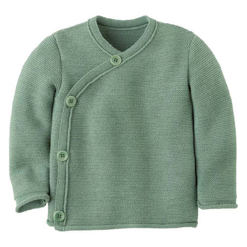 Disana Knit Wrap Cardigan Organic Merino Wool - Jade 3-6 months