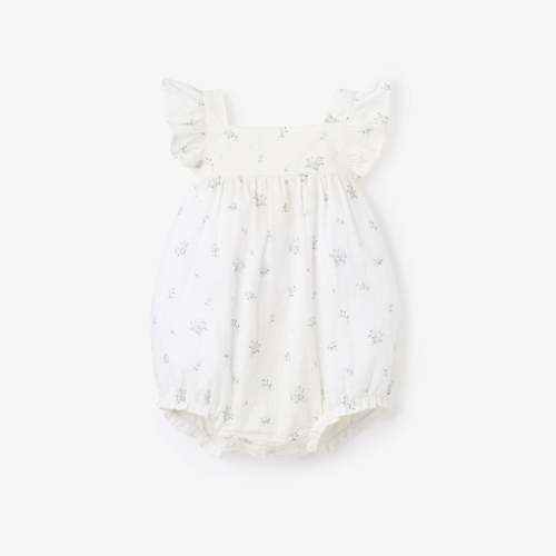 English Rose Swiss Dot Bubble – Elegant Baby