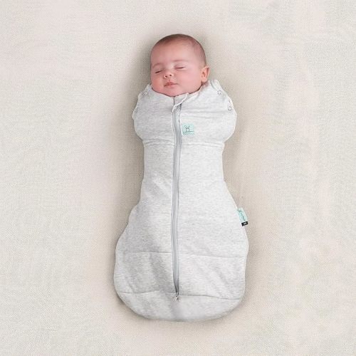 ergoPouch 0.2 TOG Cocoon Baby Sleep Sack 0-3 Months, Swaddle Sleeping Bag, Temperature Control Wearable Blanket (Oatmeal Marle)