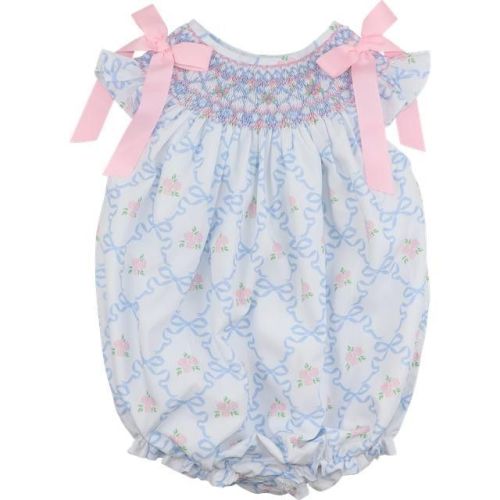 Rose And Bow Smocked Bubble