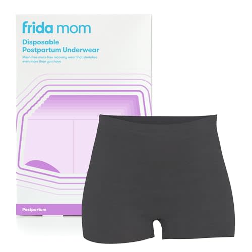 Frida Mom Postpartum Underwear, Disposable Boyshort Panties, Seamless, Stretch Support, New Mom Essentials