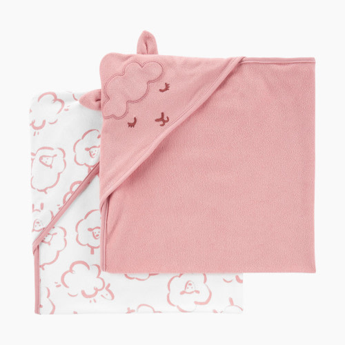 Carter's Hooded Towel (2 Pack) - Pink Lamb/Sheep, O/S