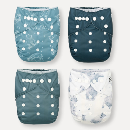 Meadow Reusable Cloth Diapers - 4pk - Mama Bear