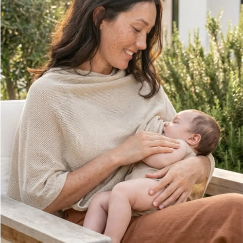 The Natural Cocoon Breathable Nursing Cover - Natural color