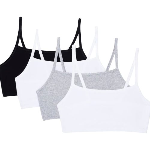 Fruit of The Loom Womens Spaghetti Strap Cotton Pullover Sports Bra Value Pack