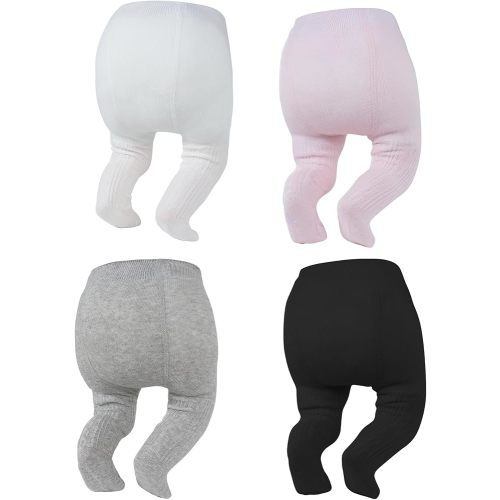 Zando Infant Tights Seamless Warm Daily Pantyhose White/Black/Pink/Grey S