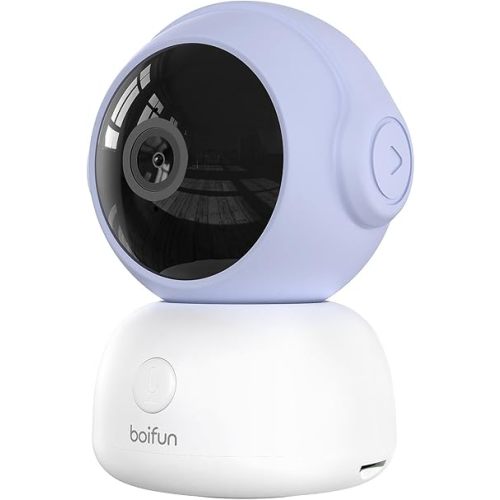 BOIFUN Additional Baby Camera Specifically Compatible with Baby2TM Video Baby Monitor, 360° Camera with Night Light, Auto Tracking, AI Motion & Sound Detection, Two-Way Audio