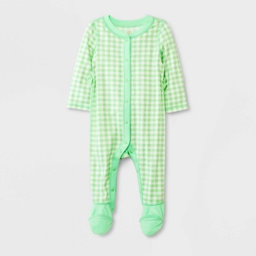 Baby Adaptive Pajama Romper - Cat & Jack™, Color: Green, Size: 3-6M