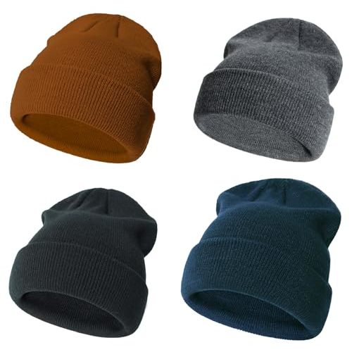 Urban Virgin Toddler Winter Hat Baby Beanie Kids Beanies Boys Hats Knit Winter Caps Soft Infant Girls 4 Packs