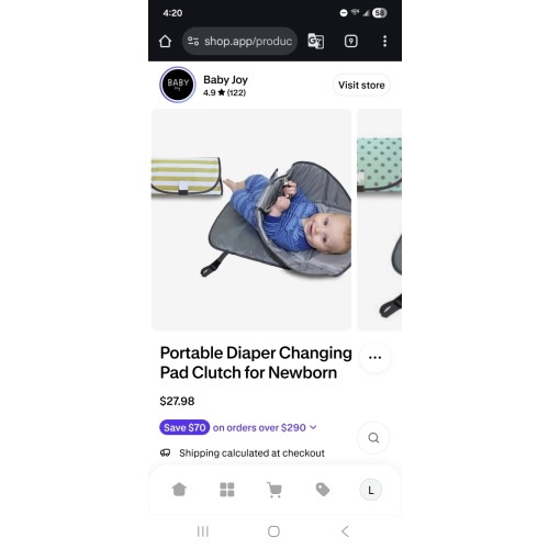 Baby Joy Portable Diaper Changing Pad Clutch for Newborn - Shop