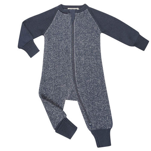 Merino Knitted Sleepsuit Denim