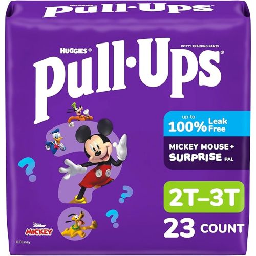 Pull-Ups Boys' Potty Training Pants, Size 2T-3T Training Underwear (16-34 lbs), 23 Count