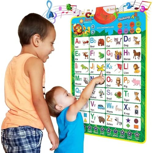 Just Smarty Interactive Alphabet Wall Chart, ABC & 123, Green