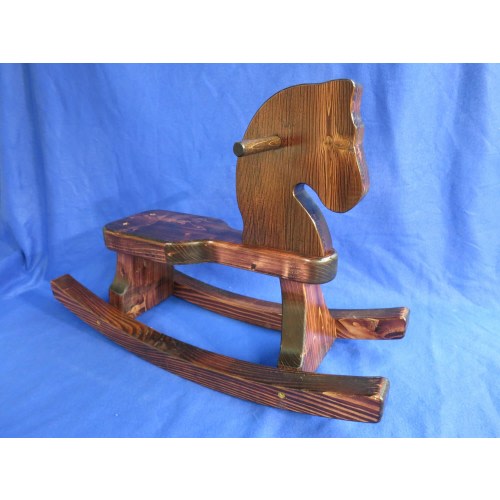 Rocking horse, stained and protected with clear finish