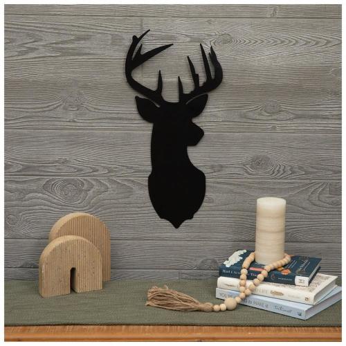 Deer Head Silhouette Metal Wall Decor