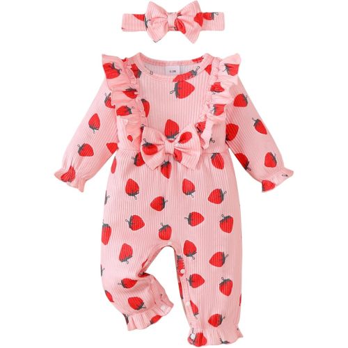 Renotemy Baby Girl Clothes Gifts Newborn Essential Outfit Preemie-12Months