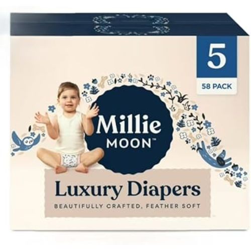 Millie Moon Luxury Diapers (5, 58, Count)