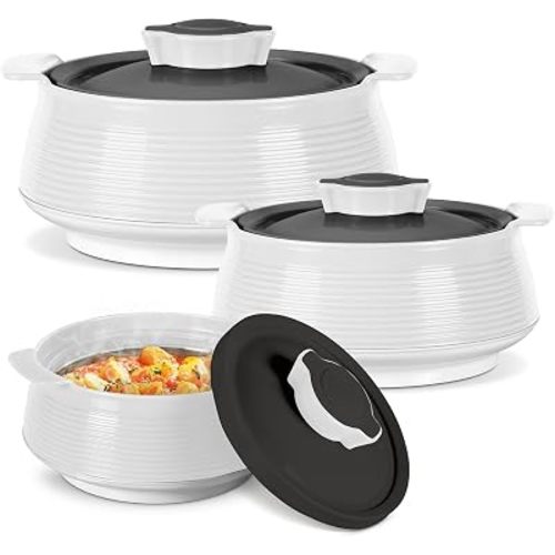 Milton Casserole Set of 3 (62, 45 & 28 oz) PU Insulated Hot Pot for Food