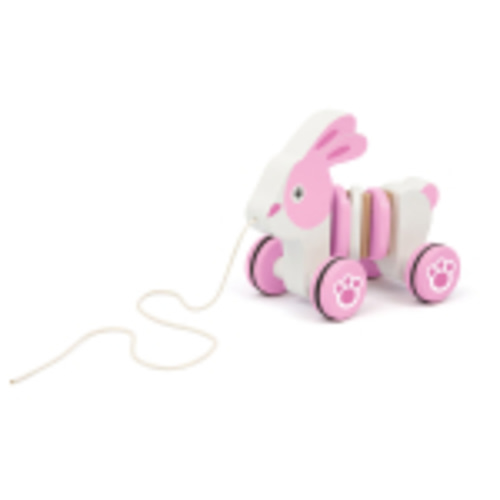 Sevi Houten trekdier konijn – Roze