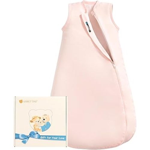 0.5 Tog 1.0 Tog Baby Sleep Sack, Unisex Cotton Toddler Sleeping Sack for Babies, 2-Way Zipper Baby Wearable Blanket