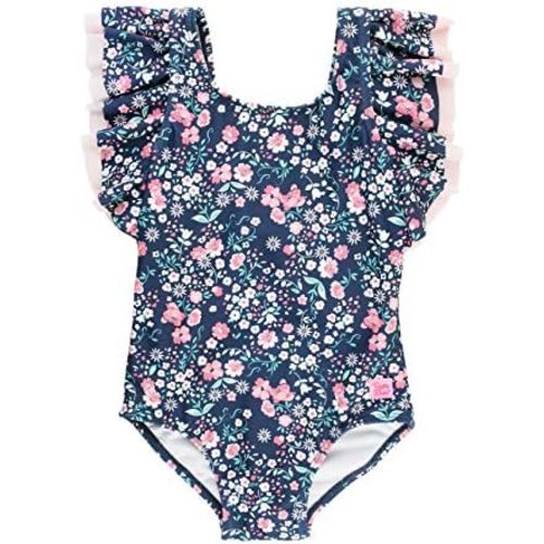 RuffleButts® Baby/Toddler Girls Ruffle Strap One Piece Swimsuit w/UPF 50+ Sun Protection