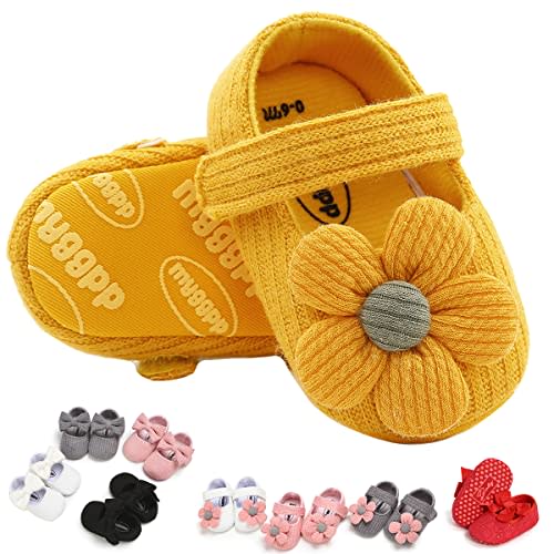 Baby Girls Mary Jane Flats with Bowknot Floral Princess Wedding Dress Shoes Soft Newborn Infant Crib First Walkers Prewalker
