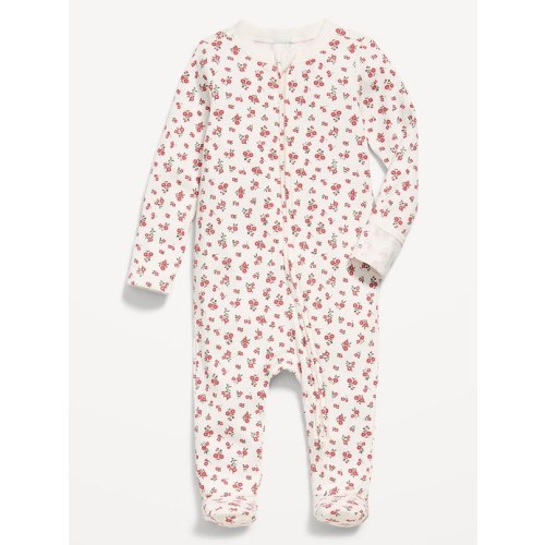 2-Way-Zip Sleep & Play Ribbed Footed One-Piece for Baby